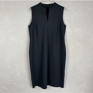 Maria Pinto M2057 size XL sleeveless gray sheath dress below knee stretch